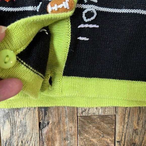 Jack B Quick Petite Football Cheerleader Hoodie Knit Cardigan - Picture 7 of 13